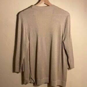 Chico’s gold sweater. Chico size 3